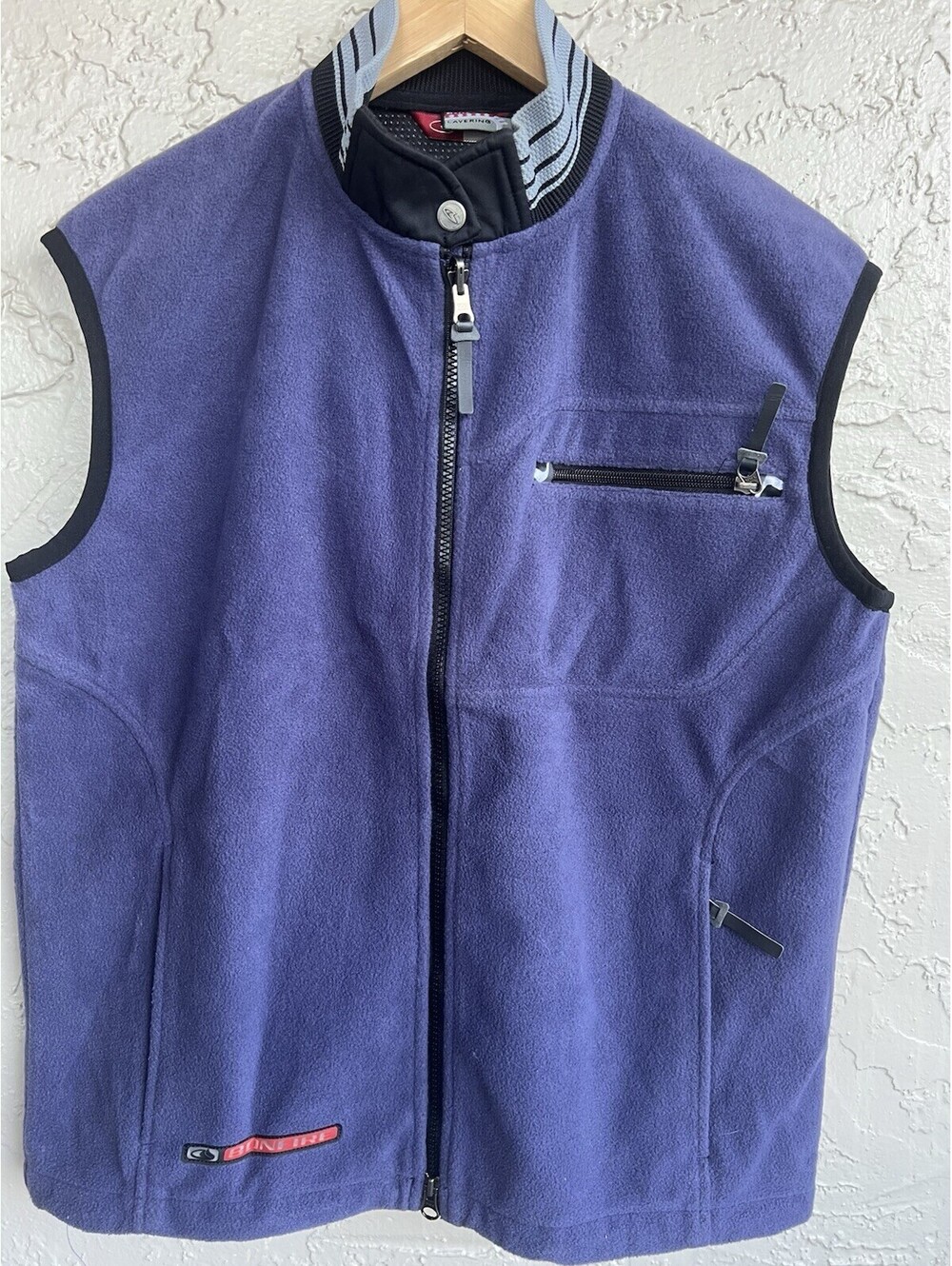 Bonfire Womens M Purple Dynamic Layering Fleece Vest Zip Up Pockets Mock Neck